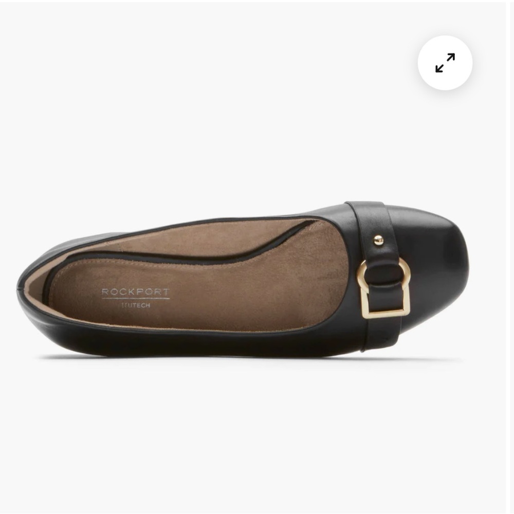 Beautiful Leather Rockport Zoie shoes with gold accent